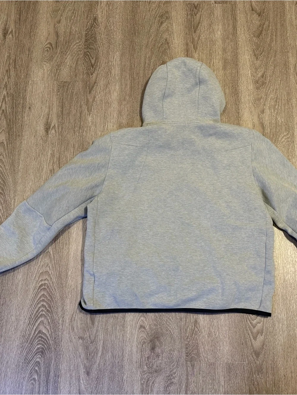 Nike Tech Fleece Hoodie Grey Pullover Sleeve Zip Pocket  XL In GUC